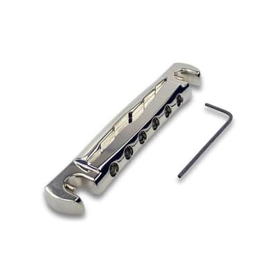 Vintage Spec Faber alu compensated Wraparound Tailpiece, Nickel image 4