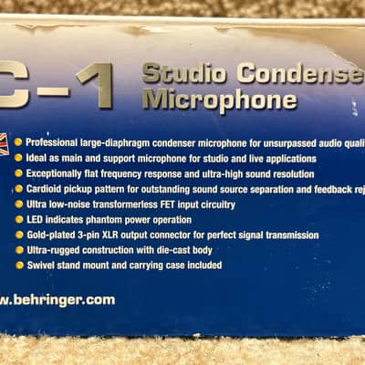 Behringer C-1 Large Diaphragm Condenser Microphone W/Clip & Case image 7