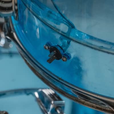 1970s Ludwig Vistalite Tivoli Pattern A 'Big Beat' in Blue/Blue/Blue - 14x22, 16x16, 9x13, 8x12, 5x14sn image 17