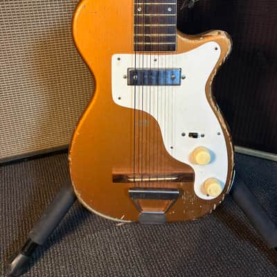 Harmony H44 Stratotone Electric Guitar w/Case -  Copper Bronze Finish (1950's) image 2