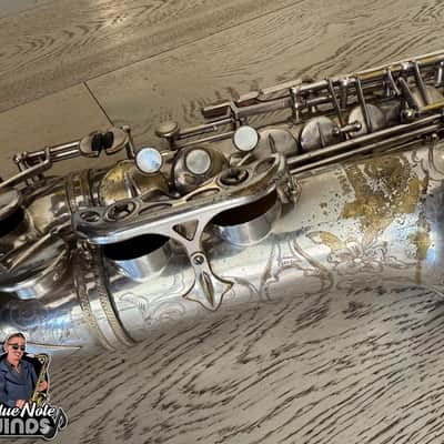 1938 Selmer Balanced action alto saxophone- Original Silver plate w/ Full engraving & Premium Overhaul! image 15