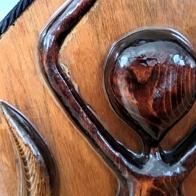 Custom Carved Guitar Hard Shell Case Abstract Female image 9