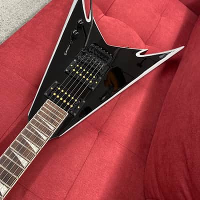 Jackson X Series Signature Phil Demmel Demmelition King V PDX-2 - 2015 - Black with Silver Bevels w/ Bare Knuckle Pickups and Bag image 4
