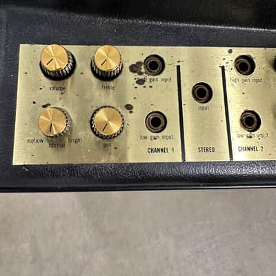 Magnatone M15A Custom Series 2-Channel 38-Watt 2x8" Stereo Guitar Combo 1960s - Dark Gray/Gold image 5
