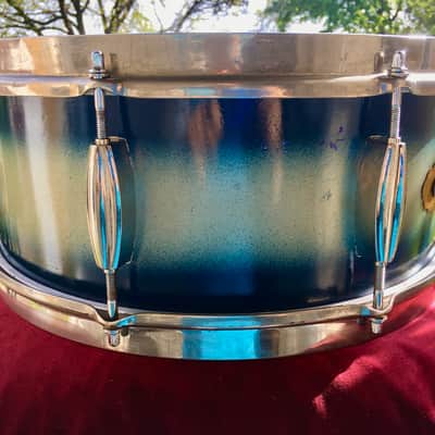 Slingerland 1940s Radio King Blue & Silver Duco Painted Lacquer image 7