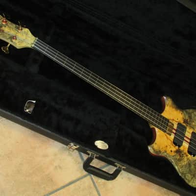 2003 Alembic Stanley Clarke FRETLESS BUCK-EYE BURL Europa Electronics - STUNNING! image 4