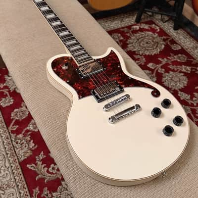 D'Angelico Premier Atlantic Single Cutaway HH w/ Stoptail - Antique White image 11