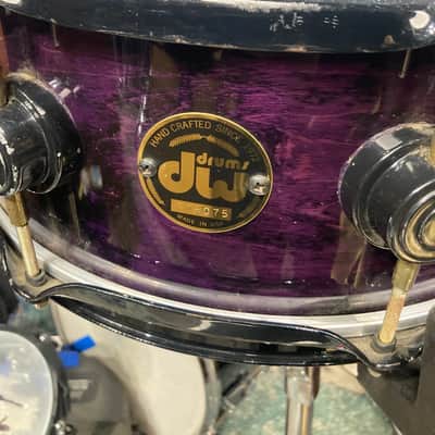 Terry Bozzio's DW - 5.5x13" Craviotto Solid Shell Snare Drum - Transparent Purple Lacquer - Autographed! image 15