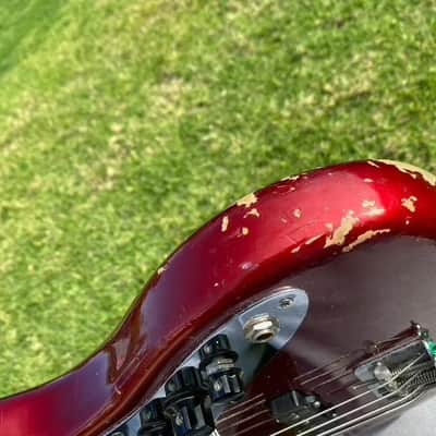 1974 Fender Jazz Bass Candy Apple Red with Maple Neck w/ Original Case 8.7 lbs image 7