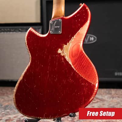 Novo Custom Shop Serus J Medium Distress Electric Guitar - Candy Apple Red with Gig Bag image 2