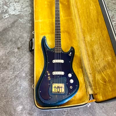 Guyatone EB-9 Sharp 5 Bass guitar c 1969 - Blue original vintage MIJ Japan image 4
