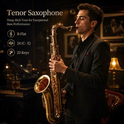 Gold Lacquer B♭ Tenor Saxophone Outfit w/ Case & Accessories image 2