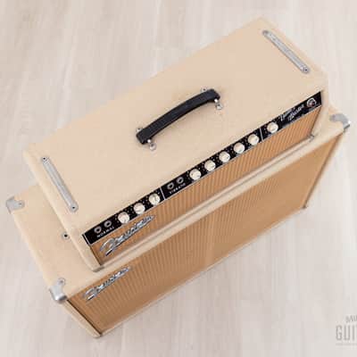 1962 Fender Bandmaster Vintage Pre-CBS Tube Amp Blonde w/ 2x12 Cab, Oxford 12L6, Victoria Covers image 4
