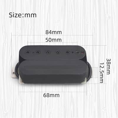 Neck Electric Guitar Humbucker Blade/Hex Screw Adjusting Dual Coil Guitar Pickup with 4 Conduct Cable/Coil Splitting Black (Neck Pickup) image 2