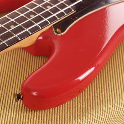Fender Custom Shop Pino Palladino Signature Precision Bass Relic Fiesta Red over Desert Sand image 8