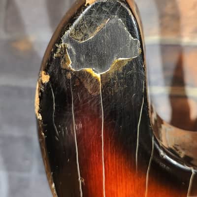 Vintage 1960s Kingston Bass Guitar Sunburst - New Wiring & Fret Level image 8