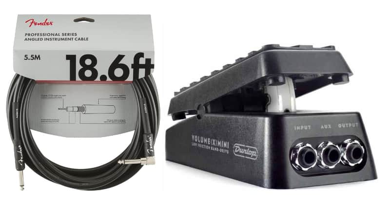 Dunlop DVP4 Mini X Volume Pedal - FREE Fender 18' Cable image 1