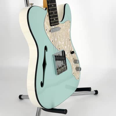 2019 Fender Limited Edition Two-Tone American Thinline Telecaster – Daphne Blue / White image 11