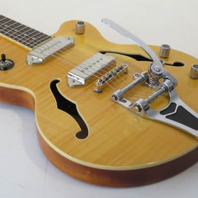 2013 Epiphone Wildkat Antique Natural Semi Hollow Electric Guitar image 10