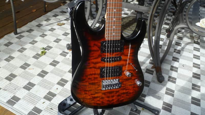 GRG131DX-BKF Gio with rosewood Fretboardack Tiger Sunburst image 1