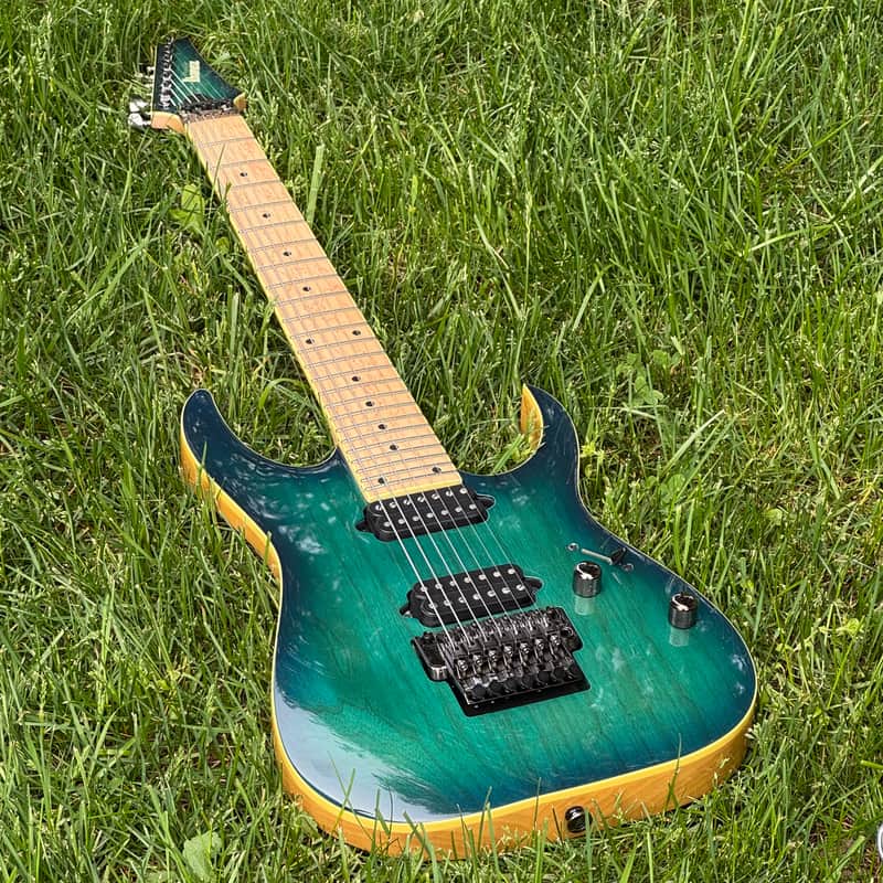 Ibanez RG752AHM-NGB Prestige 2016 - 2020 - Nebula Green Burst image 1