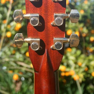 1970s Morris W100D B. Rosewood Jacaranda Body, Tree of Life, Solid Spruce Top, Pick up +Hard Case image 9