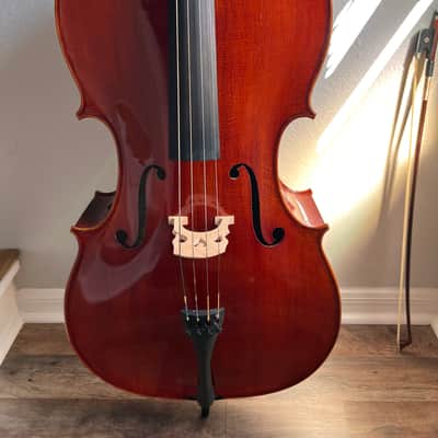 Beautiful 4/4 Panis Angelicus Cello w/ Bow & Hard Rolling Case image 3