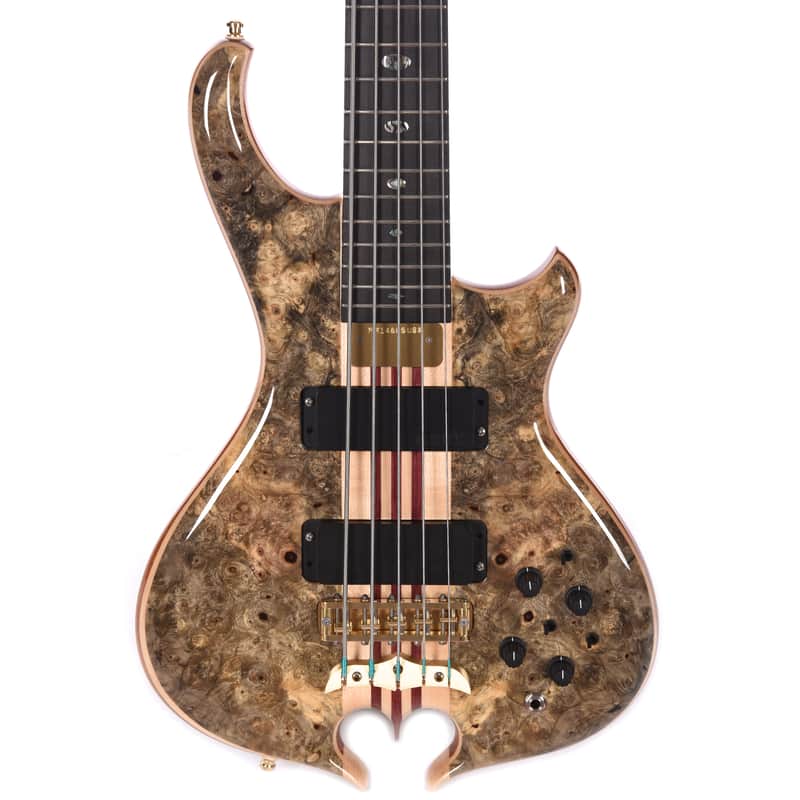 Alembic Mark King Deluxe 5 Buckeye Burl Top/Back Ebony Fingerboard (Serial #MK14665) image 1