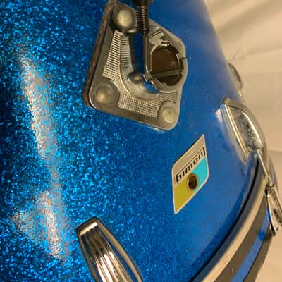 Vintage Ludwig Blue Sparkle Bass Drum 14" X 22" Olive Badge Series image 8