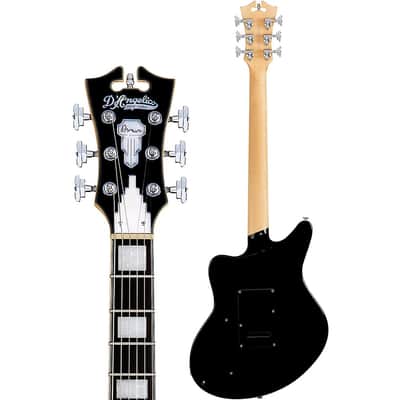 D'Angelico Premier Series Bedford SH Limited-Edition Electric Guitar with Tremolo Regular Black Flake image 4
