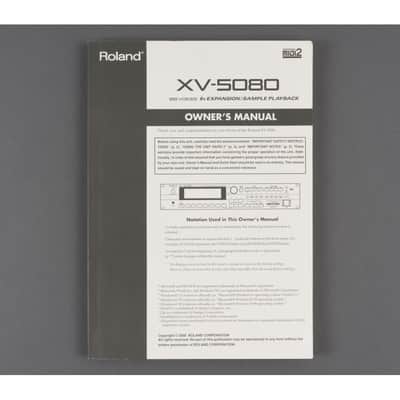 Roland XV-5080 Owner's Manual