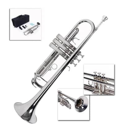 School Band Student Professional Concert Brass Student Bb Trumpet Silver image 1
