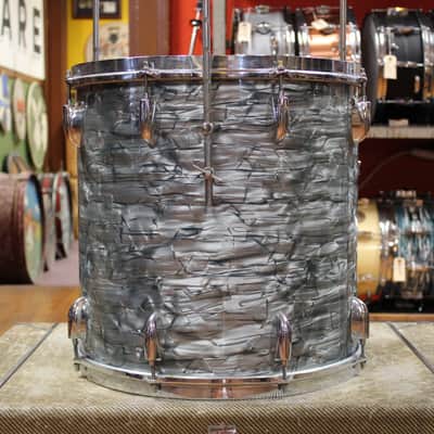 1950s Gretsch Broadkaster Outfit in Midnight Blue Pearl 14x22 9x13 16x16 image 12