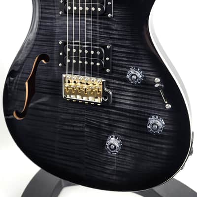 PRS SE Custom 24 Semi-Hollow Piezo, Charcoal Burst Carved Maple Top Serial #: CTIG064900 image 3