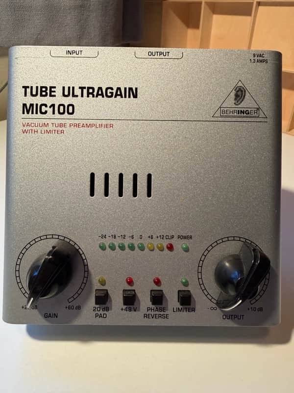 Behringer Tube Ultragain MIC100 Vacuum Tube Preamp with Limiter image 1