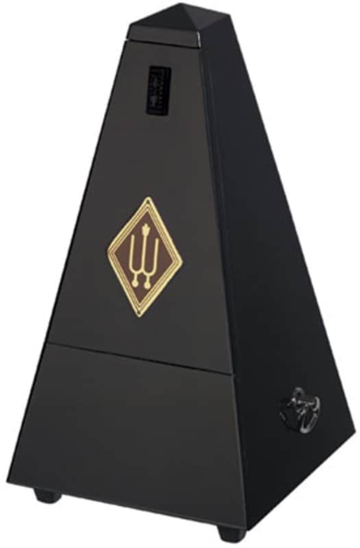 Wittner Metronome. Wooden. Black Matt Silk.With Bell. W816M image 1