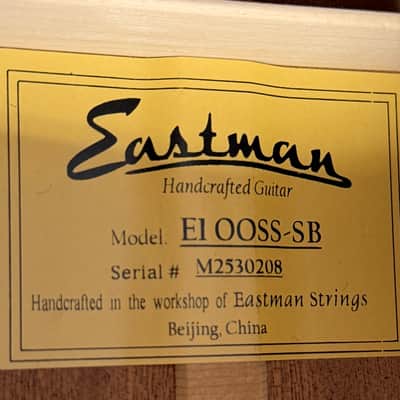 Eastman E1OOSS-SB Slope Shoulder OO-Style Acoustic Guitar w/ Gig Bag & Free Pro Setup image 20