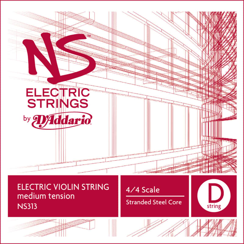 D'Addario NS313 NS 4/4 Electric Violin String - D Medium image 1