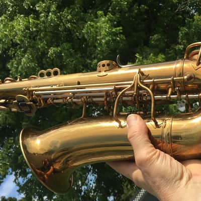 EXCELLENT KING 1945 ZEPHYR  SN2738XX ALTO SAXOPHONE ORIGINAL LAC. 3 RINGS TECH SERVICED READY TO PLAY DOUBLE SOCKET NECK SN MATCH KING CASE imagen 5