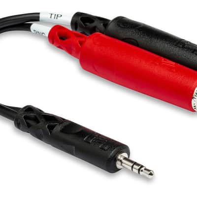 HOSA YMP-137 Stereo Breakout, 3.5 Mm TRS To Dual 1/4 In TSF image 1