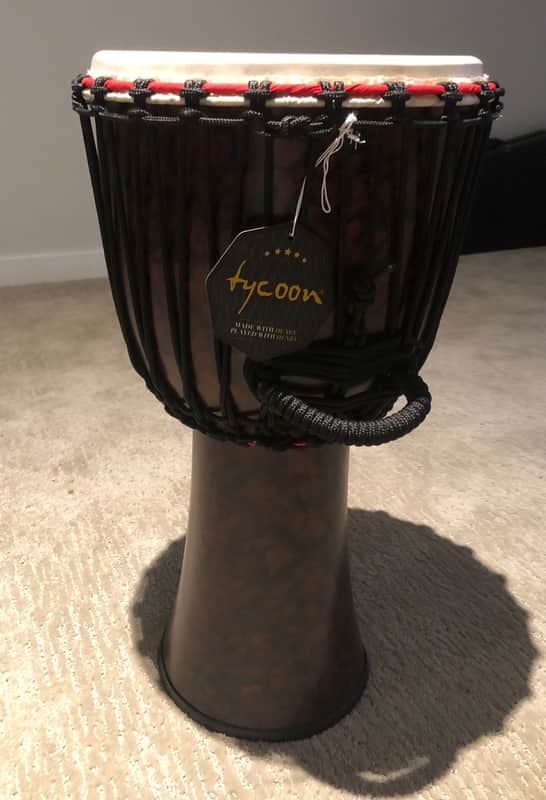 Tycoon TFAJ-12 DB (Brown) Fiberglass 12″ inch African Djembe Drum TFAJ12 image 1