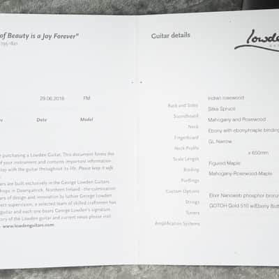 Lowden FM35 Indian Rosewood Sitka Spruce 2018 image 12