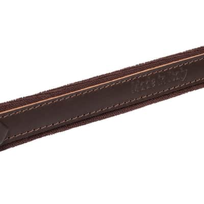 Hohner 44 In. x 4 In. Leather & Velvet Accordion Straps X-Large w/ Back Strap (ACC19-BRN/BRN) image 4