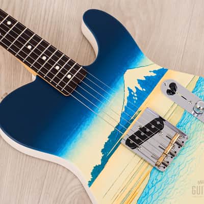2024 Fender Japan Art Canvas Esquire Katsushika Hokusai Tama River, Mint w/ Case, Tags image 7