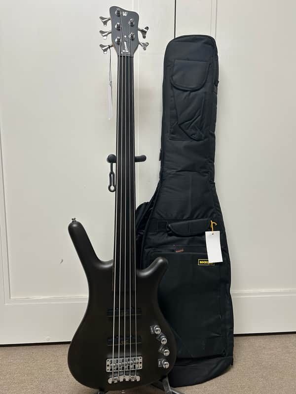 Warwick RockBass Corvette Basic 5-String Fretless Bass - Nirvana Black Transparent Satin image 1