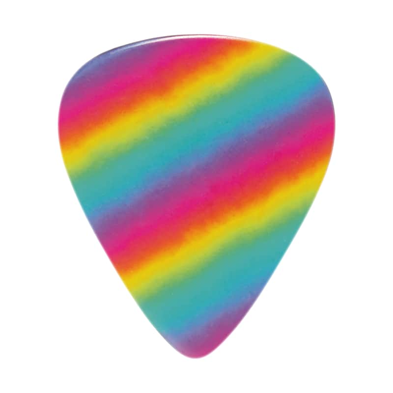 Celluloid Rainbow Guitar Or Bass Pick - 0.96 mm Heavy Gauge - Premium Made In USA - 351 Shape - 1 Pack image 1