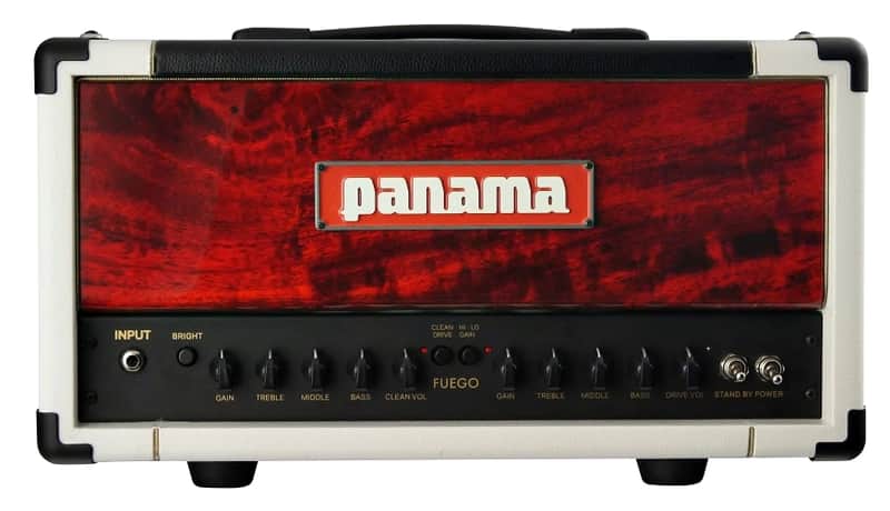 Panama Guitars Fuego X 15W All Tube Head (3 Channel w/ FX Loop) Bloodwood (Hot White-Graphite) image 1