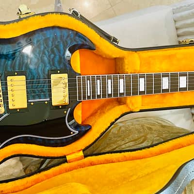 Gibson Custom shop M2M SG Custom 5A Quilt 2024 - Nordic Blue image 4