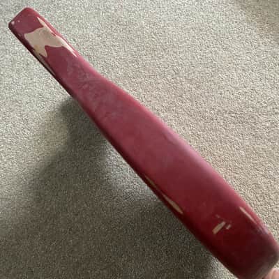 Red Left Handed 4 String Precision Bass Style Body image 3