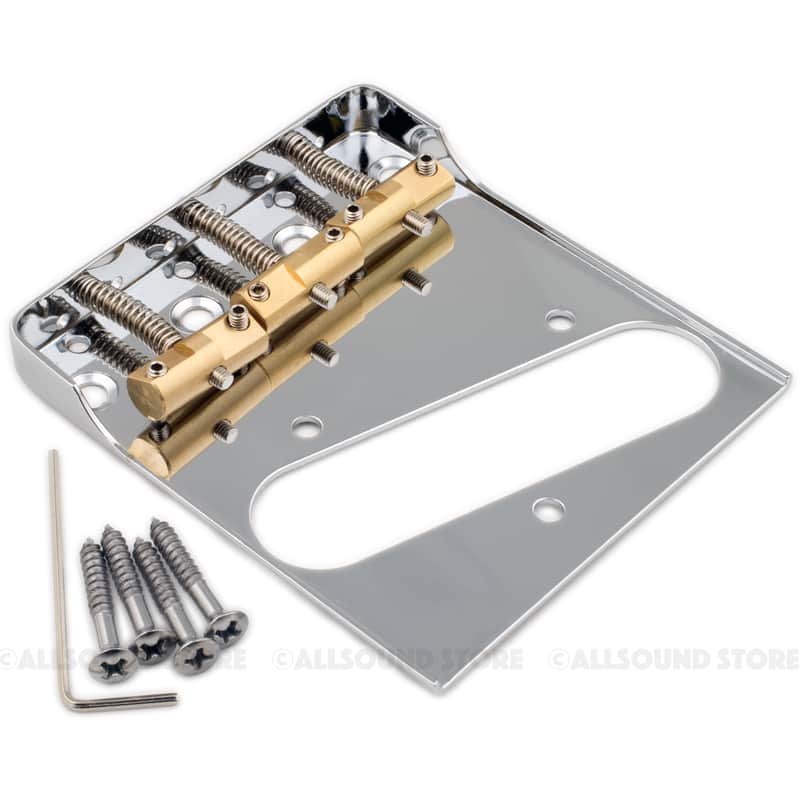 Telecaster Bridge w/ Cut-Down Sides & Wilkinson Compensated Brass Saddles Tele image 1